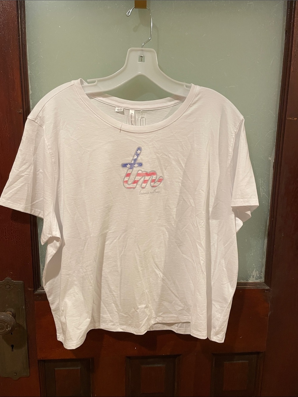 Travis Mathew WhiteCrewneck Tee with Small Graphic